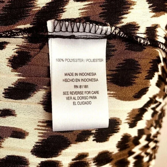 Agora Women's Crinkle Stretch Top with Confetti Fringe Size S 3/4 Sleeve - Picture 10 of 11